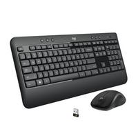 Logitech - Ensemble de clavier et souris sans fil MK540 - anglais-Expérience familière, frappez avec facilité et confort sur ce clavier sans fil taille standard, réducteur de bruit, repose poignet, résistant aux éclaboussures, pieds d’inclinaison ajustables.
