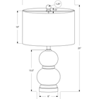 Monarch Specialties - Luminaire - 25 po H Lampe De Table - Crème Céramique - Abat-Jour Ivoire / Crème - Contemporain - Moderne-Fabriquée en céramique de haute qualité et dotée d'un abat-jour en tissu, cette lampe à la mode est la pièce d'appoint idéale pour illuminer votre bureau, votre salon ou votre chambre à coucher