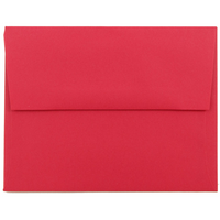JAM Paper - Enveloppes recyclées gommées format livret Brite Hue, 4 3/8 po x 5 3/4 po, rouge Noël, paq./100-Rouge Noël