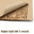 Vangoddy - #2 Enveloppes auto-scellantes rembourrées en nid d'abeille - 8,5 po l x 12 po L - Brun - Paquet de 100-Matériau en nid d'abeille Kraft Brown