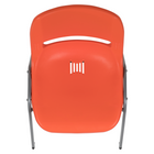 Flash Furniture HERCULES Series Orange Ergonomic Shell Stack Chair with Grey Frame-Double Support Braces