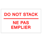 SPC - Étiquette 'Ne pas empiler' - 3po x5po - Rouge/Blanc - 500/rouleau-Impression blanc sur rouge