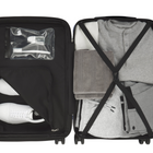 Bondstreet Panoramic 26.5" ABS/PC Hardside Medium Check-in Luggage - Desert Grey-Lined interior with dividing panel, practical pockets, and tightening straps to keep content organized and in place