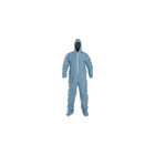 Dupont – Combinaison de protection personnelle avec capuche et chaussons, TemPro, bleu, grand, 10/paquet (TM122S-Large)-Matériau : TemPro