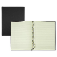 Winnable Executive Journal with Bookmark, 152 sheets, 11" x 8-1/2", Black-Executive journal offers high-quality permanently section sewn binding with fashionable textured leather-like covers