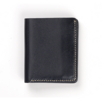 Decent Living Slim Leather Bifold Wallet - Black-Material: 100% full-grain genuine leather for lasting quality