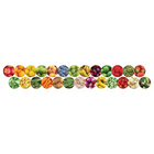 Bordure de classe découpée à l'emporte-pièce de 36 pi Hygloss, fruits/légumes, paquet de 72-Enseignez une alimentation saine aux enfants avec la bordure de classe Hygloss