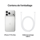 Apple - iPhone 17 Pro Max - 256 Go - Argent - Bell et Virgin Plus-CONÇU POUR APPLE INTELLIGENCE - Personnel, privé, puissant. Écrivez, exprimez-vous et faites-en plus sans effort