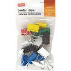 Staples Binder Clips - Medium 1-1/4" - Assorted Colours - 15 Pack-Strong metal clips to keep papers securely fastened