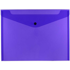 JAM Paper - Enveloppes en plastique avec fermeture à bouton-pression, format lettre, 9,75 x 13 po, poly violet, 12/pqt (218S0PU)-Enveloppe en plastique violet de format lettre avec fermeture à bouton pression