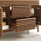 Modway - Render 48" Armoire de lavabo compatible avec un seul lavabo (non inclus) - Noyer-MDF et panneau de particules