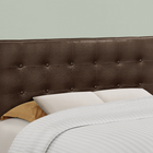 Monarch Specialties - 6000F Lit Double Tete De Lit Simili - Cuir Brun-Dimensions du produit: 47,5 pouces H x 57 pouces L x 3 pouces P