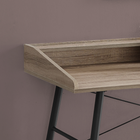 Monarch Specialties 7536 48" Computer Desk - Dark Taupe/Black Metal-Finished on all sides for flexible placement anywhere in a home office