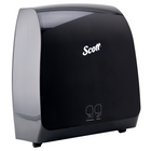 Scott - Distributrice automatique d’essuie-mains en rouleau Scott Pro - pour les essuie-mains en rouleau Scott Pro avec mandrin bleu - 12,66 po x 16,44 po x 9,18 po - Noire-Comprend 1 distributrice automatique d’essuie-mains en rouleau Scott Pro