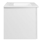 Modway - Maybelle 24" Vanité de salle de bain murale - Blanc blanc-Portes doubles à fermeture douce