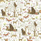 JAM Paper Industrial Size Bulk Wrapping Paper Rolls, Fairy-tale Forest, 1/2 Ream (1042.5 Sq. Ft)-Fairy-tale Forest Design