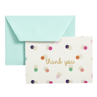 Mara-Mi Thank You Notes - 3.5" x 5" - Layered Dot - 20 Pack-Thank you notecards