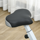 Soozier Foldable Exercise Bike with 8-Level Resistance and Wheels - Red-LCD monitor with real-time sports data and heart rate tracking 