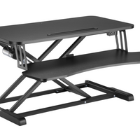 Uplite Élévateur De Bureau Electrique Réglable En Hauteur Ergonomique A Double Moniteur Assis Motorisé-AJUSTEMENT FACILE DE LA HAUTEUR - Asseyez-vous pour vous tenir debout en quelques secondes avec ce convertisseur de bureau  lectrique. Le puissant moteur  lectrique facilite la transition de la position assise   la position debout, sans perte de temps. Hauteur r glable de 6,1 " x 19" (15.6cm x 48cm).