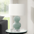 Monarch Specialties 25" H Contemporary Table Lamp - Blue Ceramic / Ivory / Cream Shade-The rotary 3-way switch holds up to 100W tri-bulb (not included), allowing for customizable lighting to create the right ambiance