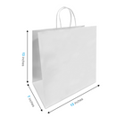 Reliabag Paper Bags - Twist Handles - 13" W x 7" D x 13" H - White - 250 Pack-Re-enforced Twisted Twine Handles