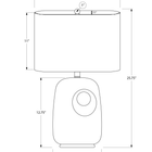 Monarch Specialties - Luminaire - 26 po H Lampe De Table - Céramique Blanche - Abat-Jour Ivoire / Crème - Contemporain - Moderne-Conçue pour fonctionner avec une ampoule de 100 W (non incluse), l'interrupteur rotatif marche/arrêt pratique vous permet d'éclairer facilement un espace parfaitement illuminé