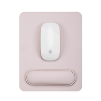 General Supply Goods + Co Vegan Leather Mousepad with Magnetic Wrist Rest - Pink Clay-Thin profile