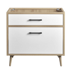 Modway - Maverick 36" Lavabo de l’armoire à vanité de la salle de bain non inclus - Oak White-Pattes en caoutchouc effilées