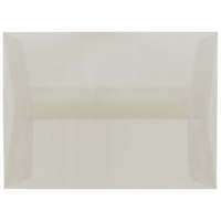 JAM Paper Enveloppes en papier vélin translucide avec fermeture gommée, 4 3/4 x 6 1/2 po, platine argenté, paquet de 100-Platine argenté
