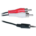 Electronic Master – Câble audio stéréo vers double RCA 3,5 mm (EMHD121006)-Vous permet de connecter une carte de son d’ordinateur à un appareil audio qui accepte l’entrée audio RCA