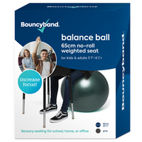 Bouncyband Balance Ball, 65cm, Dark Grey-Stays in place and reduces fidgeting and increases concentration