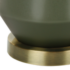 Monarch Specialties - Luminaire - 26 po H Lampe De Table - Céramique Verte - Abat-Jour Ivoire / Crème - Contemporain-Dimensions assemblées : 15 po L x 15 po P x 26 po H . base : 6,75 po L x 6,75 po P x 14 po H . abat-jour : 15 po L x 15 po P x 10 po H