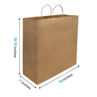 Reliabag - Sac En Papier Avec poignees Torsadees, Kraft, 18 po L X 7 po P X 18,75 po H, Paquet De 200-Poignees renforcees en ficelle torsadee