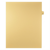 Markmaker - Intercalaires imprimes Legal, Chamois, 1/25th coupe, format lettre, sans trous, 25 tabs/PQT, 5 PQT/Boite, Numero 131-Intercalaires imprimes Legal