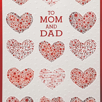 Rosedale Greeting Cards/Envelopes - Happy Valentine's Day Mom and Dad - 5-1/2" x 8" - 12 Pack-Printed on premium uncoated card stock