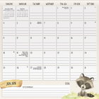 DateWorks - 2026 Calendrier Mural Magnétique Familial 16 Mois - 12 po x 12 po - Animaux - Bilingue -Janvier 2026 - Décembre 2026