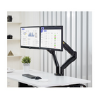 Double moniteur support de bureau Heavy Duty pour les écrans et moniteurs 22 - 32 po avec port USB de North Bayou - F195-A, Noir-Rotation: 360-degree, Pivot: 180 -degree, Inclinaison: +8 -degree/ - 55 -degree