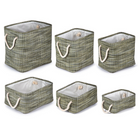 Paniers de rangement rectangulaires, vert 66397DF-4