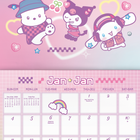 DateWorks - 2026 Calendrier Mural 16 Mois - 12 po x 12 po - Hello Kitty - Bilingue -Septembre 2025 - Décembre 2026