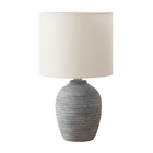Monarch Specialties - Luminaire - 17 po H Lampe De Table - Céramique Gris - Abat-Jour Ivoire / Crème - Contemporain - Moderne-Une lampe de table élégante de 17 pouces de haut avec une base en céramique grise en forme de jarre dans une finition texturée élégamment vieillie, ce qui en fait l'accent parfait pour tout salon contemporain, chambre à coucher ou bureau à domicile