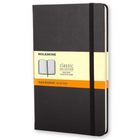 Moleskine Classic Black Hard Cover Large Ruled Notebook, 5" x 8-1/4"-Large size (5" x 8-1/4")