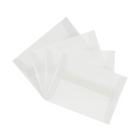 JAM Paper Enveloppes livret translucides Stardream en vélin, fini métal., ferm. gommées, 4 3/4 x 6 1/2 po, clair, pqt/100-Fermeture : gomme