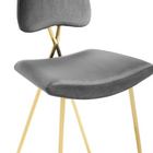 Modway - Ponder Performance Velvet Tabouret de comptoir - Gris-8