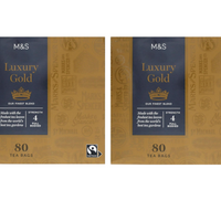 Marks and Spencer – Thé Luxury Gold, paq./2-La tasse de thé parfaite : Faites bouillir de l'eau et ajoutez le sahet de thé. Laissez infuser pendant 3 à 5 mintues.