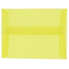 JAM Paper Enveloppes format A2 en papier translucide, jaune primaire, paq./50-Enveloppe translucide couleur jaune primaire