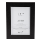 Cadre photo en bois Gry Mattr sans passe-partout - Noir - 5 po x 7 po-Cadre en bois
