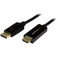 StarTech.com - Câble adaptateur DisplayPort à HDMI, 16 pi, 4K, (DP2HDMM5MB)-Étonnante qualité vidéo, prise en charge des résolutions vidéo jusqu’à 4K à 30 Hz