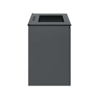 Modway - Bryn Fixation murale de 30" Vanette de salle de bain - Gris Noir-Évier en céramique avec comptoir intégré