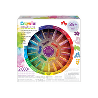 Crayola - Ensemble de perles Creations Colour Theory-CE QUI EST INCLUS : Cet ensemble comprend une station de bijouterie, 18 tubes de perles, un assortiment de perles (80 g), 6 couleurs d'élastique, une roue des couleurs, une cuillère à perles et des instructions