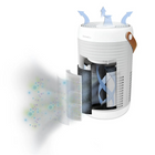 HoMedics - Purificateur d'air intelligent 3 en 1 TotalClean T100 avec filtre HEPA-Compatible Wi-Fi, la commande vocale vous permet de contrôler votre purificateur d'air intelligent en utilisant uniquement votre voix avec les appareils compatibles Amazon Alexa ou Google Assistant.